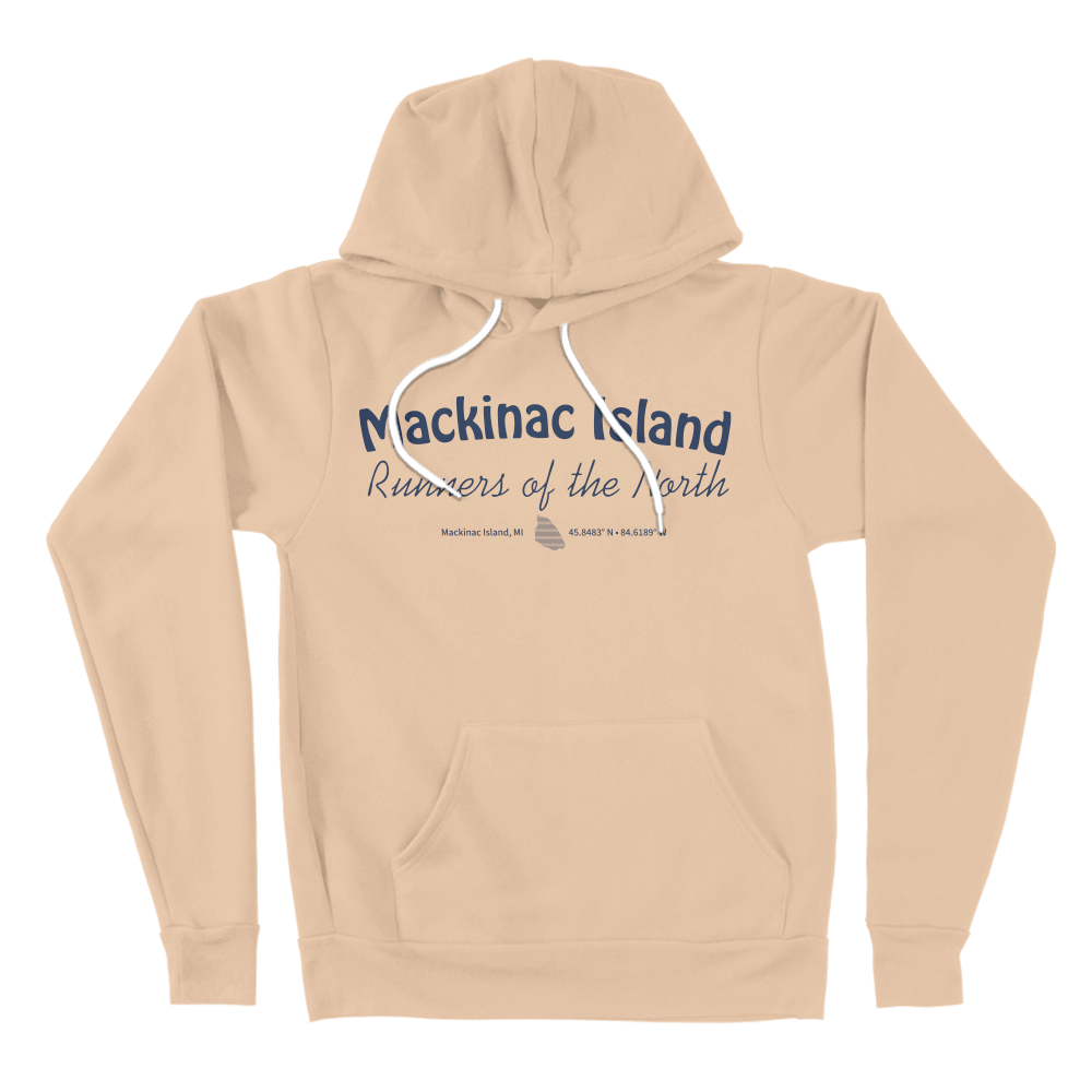 Mackinac Island 'Runners of the North' Hooded Sweatshirt Sand Dune