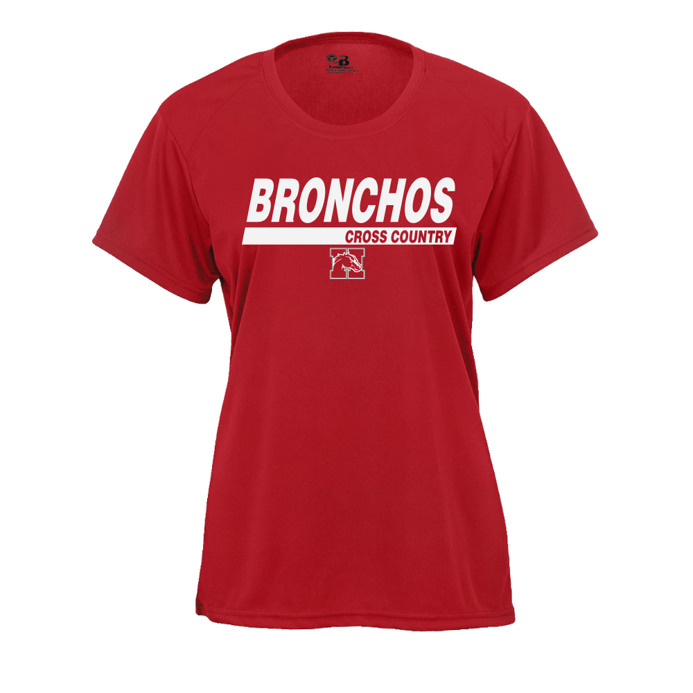 B-CORE Women's Tech Tee - Bronchos XC - Bauman's Running & Walking Shop