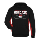Badger Sport Unisex Performance Fleece Hood Black/Red - Bobcats 23 - Bauman's Running & Walking Shop