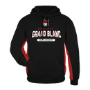 Badger Sport Unisex Performance Fleece Hood Black/Red - GBXC - Bauman's Running & Walking Shop