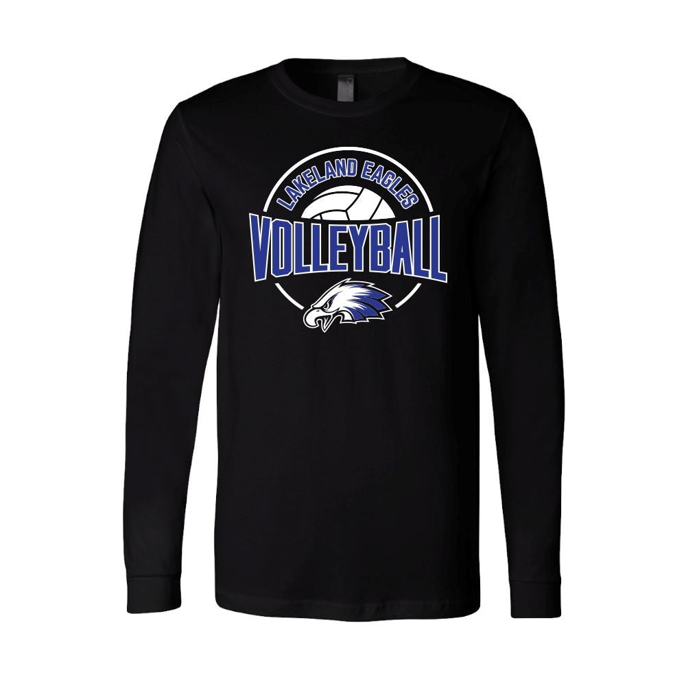 BELLA+CANVAS Unisex "Lakeland Volleyball" Long Sleeve Jersey Tee - Bauman's Running & Walking Shop