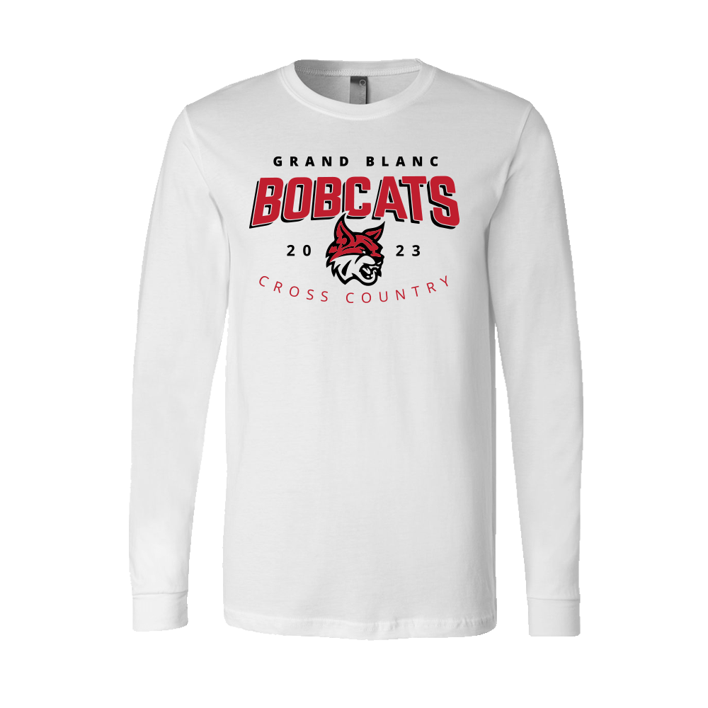 BELLA+CANVAS Unisex Long Sleeve Jersey Tee - Bobcats 23 - Bauman's Running & Walking Shop