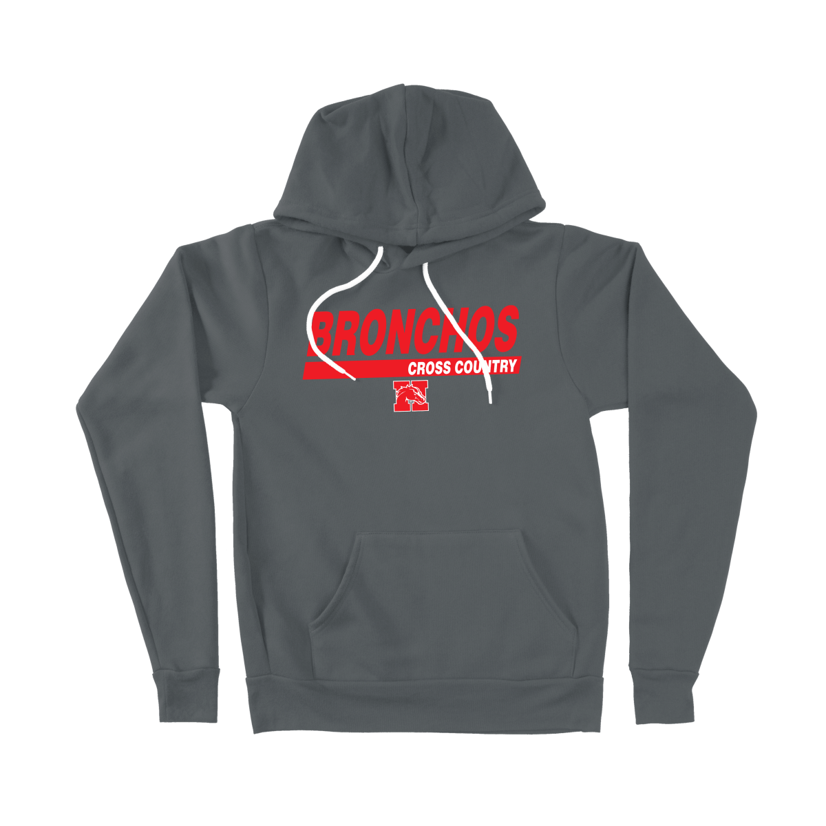 BELLA+CANVAS Unisex Sponge Fleece Pullover Hoodie - Bronchos XC - Bauman's Running & Walking Shop