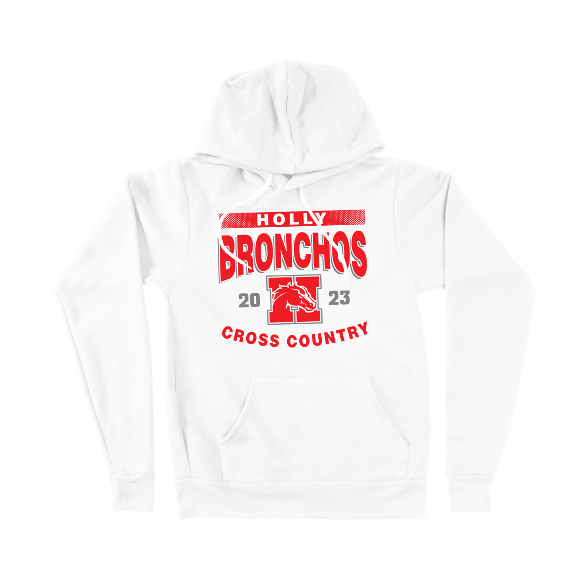 BELLA+CANVAS Unisex Sponge Fleece Pullover Hoodie - Holly XC 2023 - Bauman's Running & Walking Shop