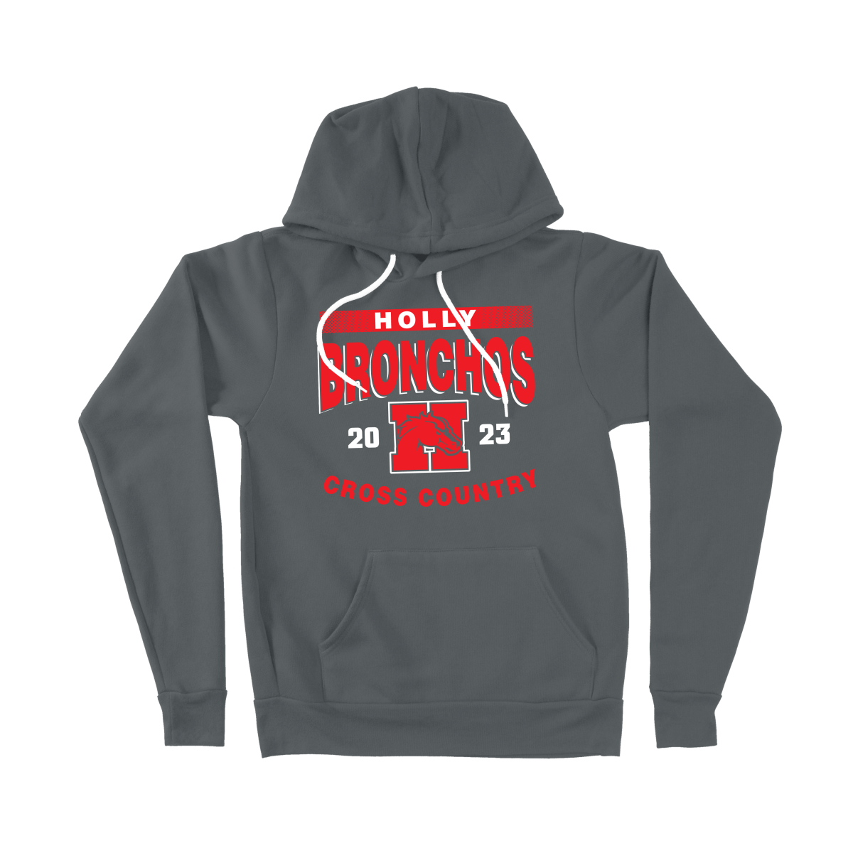 BELLA+CANVAS Unisex Sponge Fleece Pullover Hoodie - Holly XC 2023 - Bauman's Running & Walking Shop