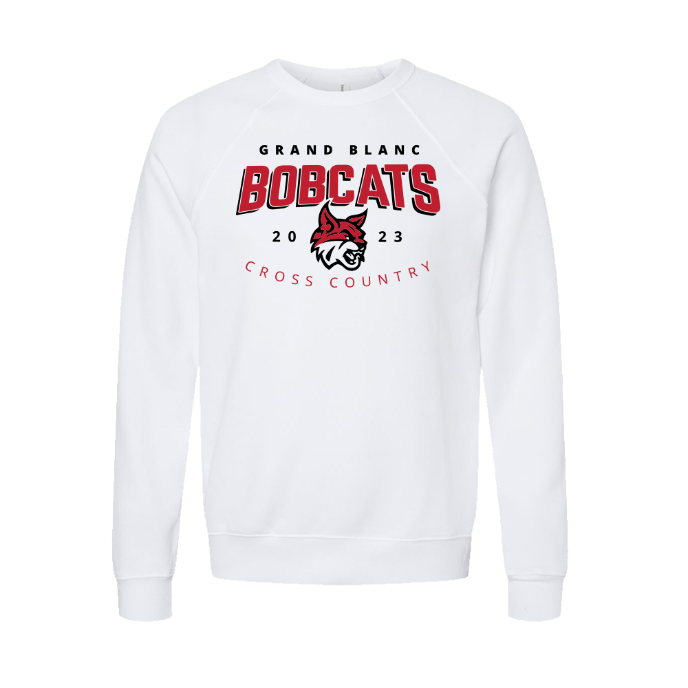 BELLA+CANVAS Unisex Sponge Fleece Raglan Sweatshirt - BOBCATS 2023 - Bauman's Running & Walking Shop