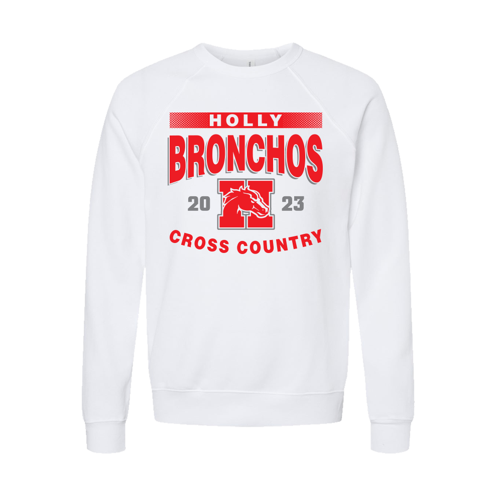 BELLA+CANVAS Unisex Sponge Fleece Raglan Sweatshirt - Holly XC 23 - Bauman's Running & Walking Shop