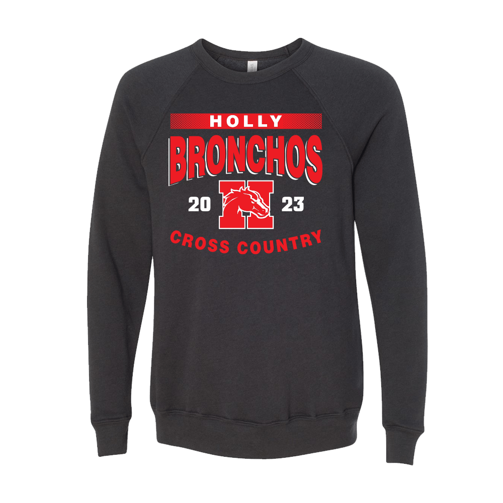BELLA+CANVAS Unisex Sponge Fleece Raglan Sweatshirt - Holly XC 23 - Bauman's Running & Walking Shop