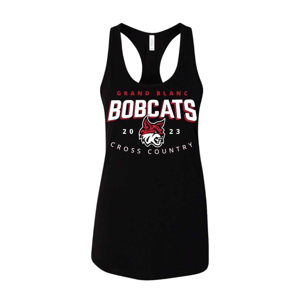 BELLA+CANVAS Women's Jersey Racerback Tank - Bobcats 2023 - Bauman's Running & Walking Shop