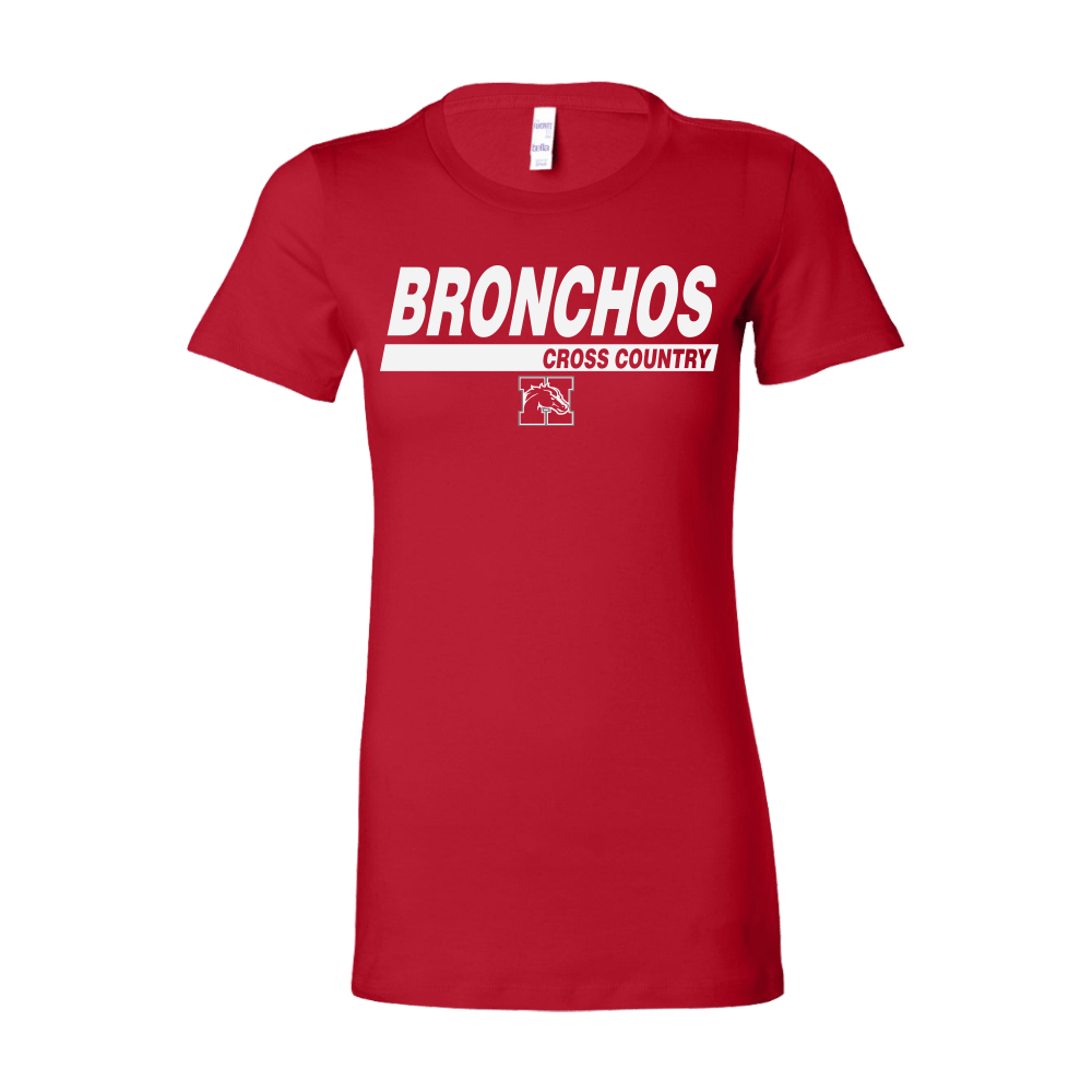 BELLA+CANVAS Women's Slim Fit Tee - Bronchos XC - Bauman's Running & Walking Shop