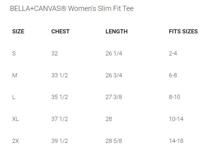 BELLA+CANVAS Women's Slim Fit Tee D1 - Bauman's Running & Walking Shop