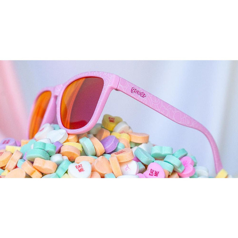 Goodr Carl's Got a Candy Heart On Valentine's Day Sunglasses - Bauman's Running & Walking Shop