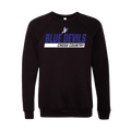 LFXC - BELLA+CANVAS Unisex Sponge Fleece Raglan Sweatshirt - Blue Devils Cross - Bauman's Running & Walking Shop