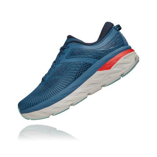 Men's Hoka ONE ONE Bondi 7 (Real Teal/Outer Space) - Bauman's Running & Walking Shop
