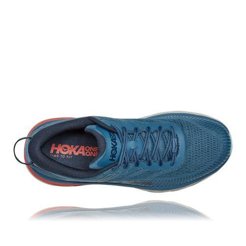 Men's Hoka ONE ONE Bondi 7 (Real Teal/Outer Space) - Bauman's Running & Walking Shop