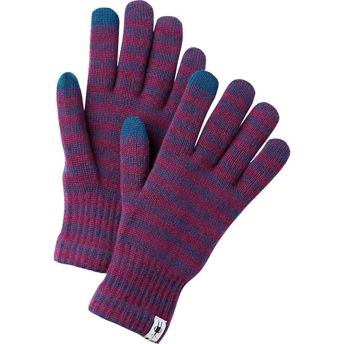 Smartwool Striped Liner Glove - Bauman's Running & Walking Shop