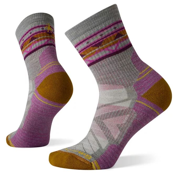 Smartwool Women's Hike Light Cushion Zig Zag Valley Mid Crew Socks - Bauman's Running & Walking Shop