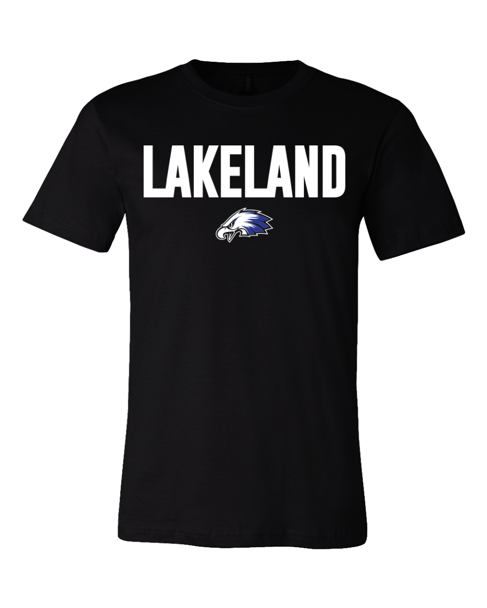 Unisex Jersey Tee - Lakeland Track Team Logo - Bauman's Running & Walking Shop