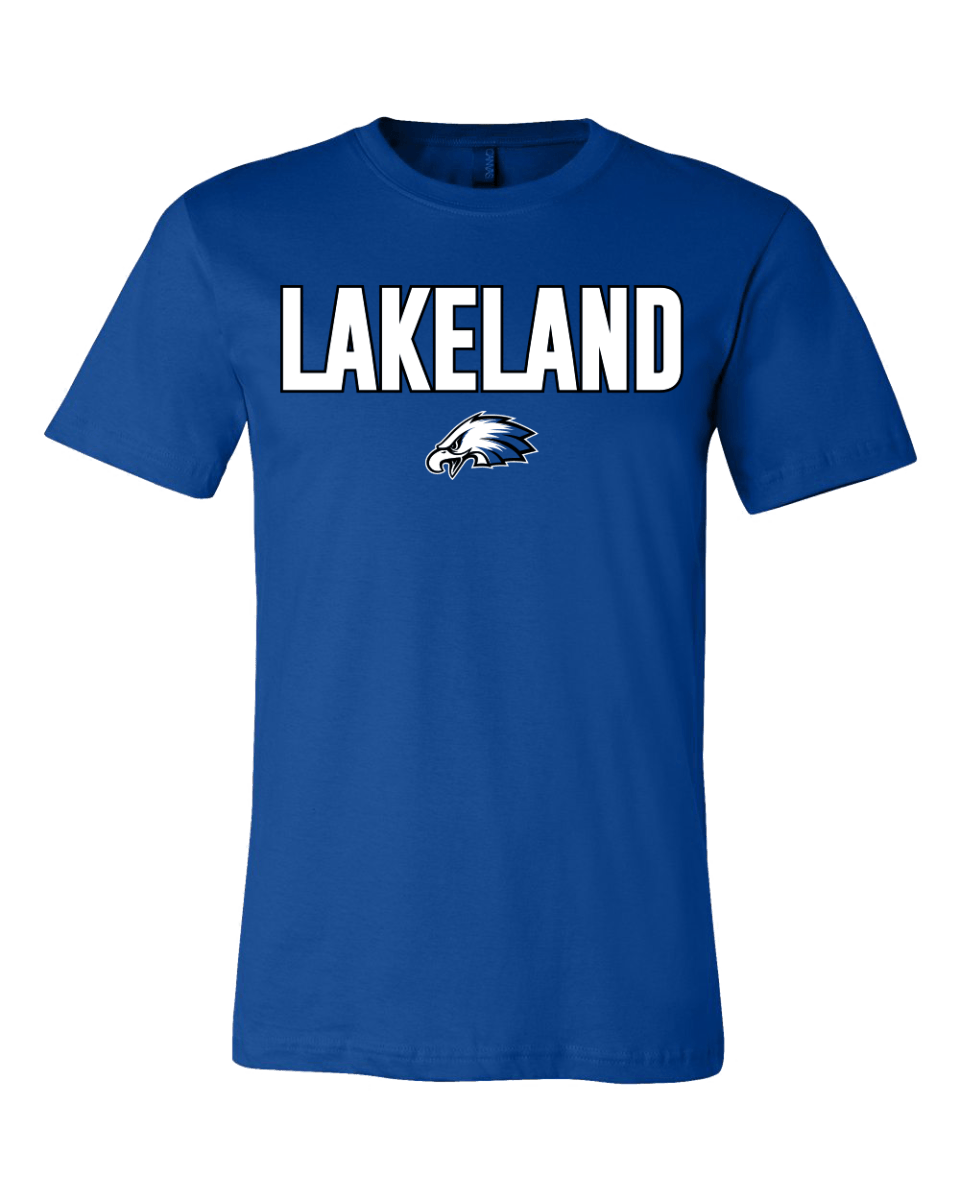 Unisex Jersey Tee - Lakeland Track Team Logo - Bauman's Running & Walking Shop