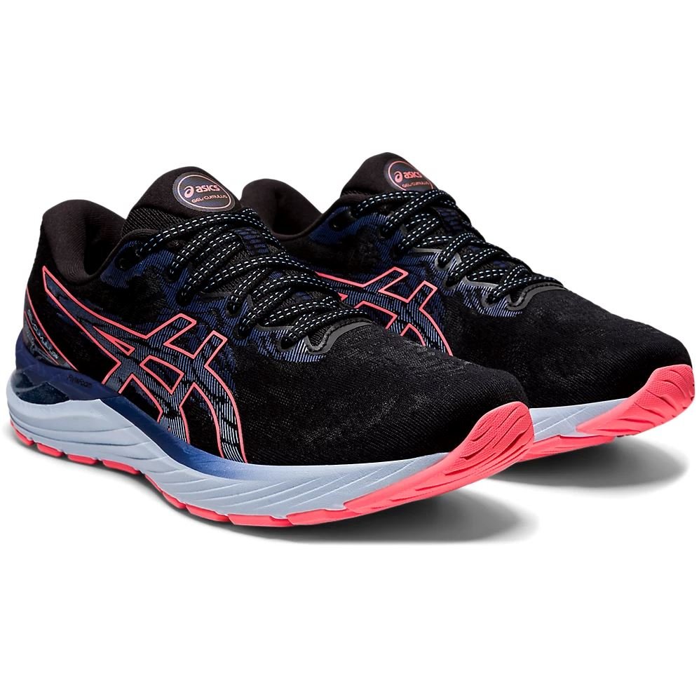 Women's ASICS GEL-CUMULUS 23 (Black/Blazing Coral) - Bauman's Running & Walking Shop