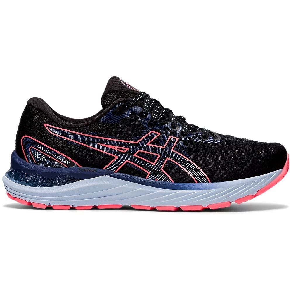 Women's ASICS GEL-CUMULUS 23 (Black/Blazing Coral) - Bauman's Running & Walking Shop