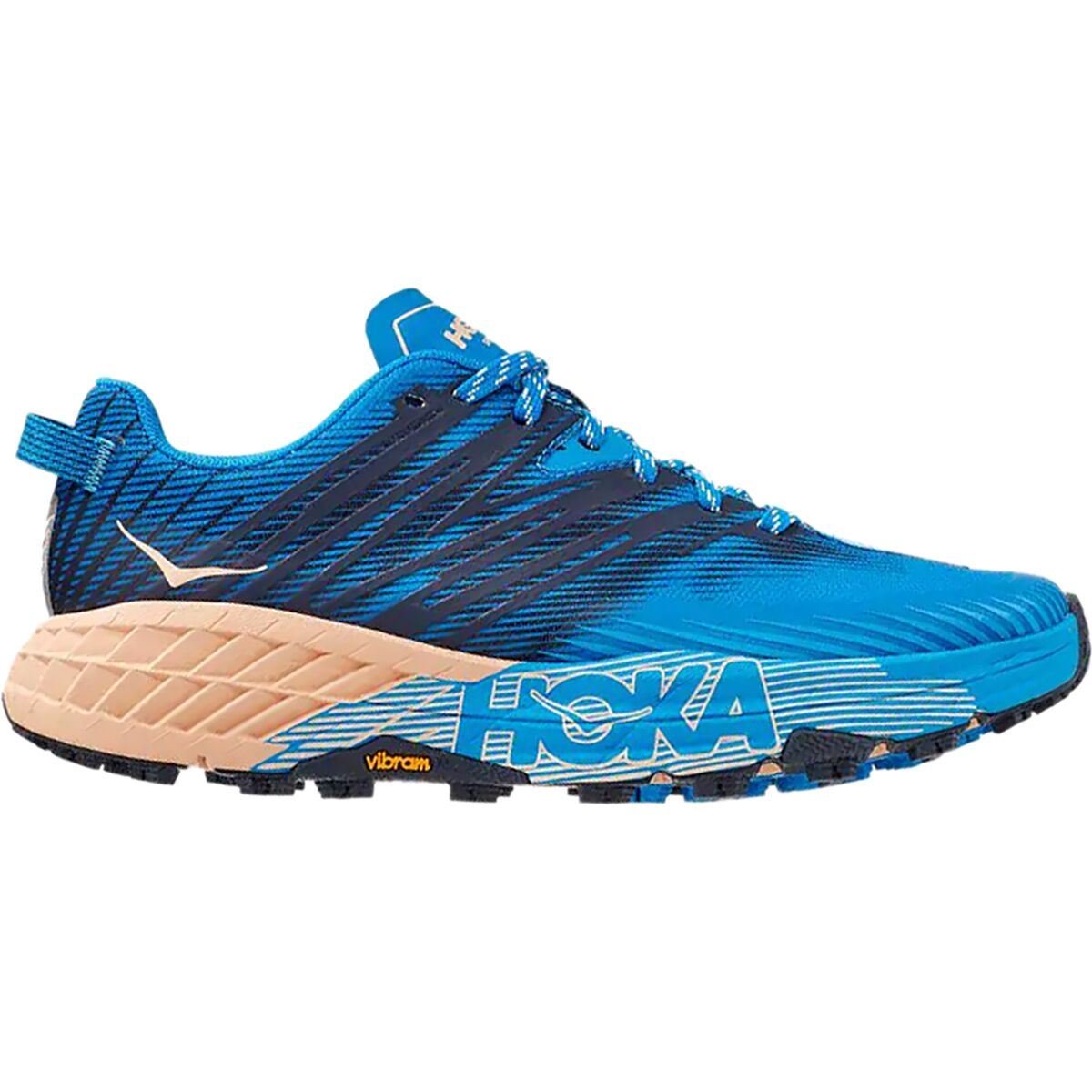 Women's Hoka ONE ONE Speedgoat 4 (Indigo Bunting / Bleached Apricot) - Bauman's Running & Walking Shop