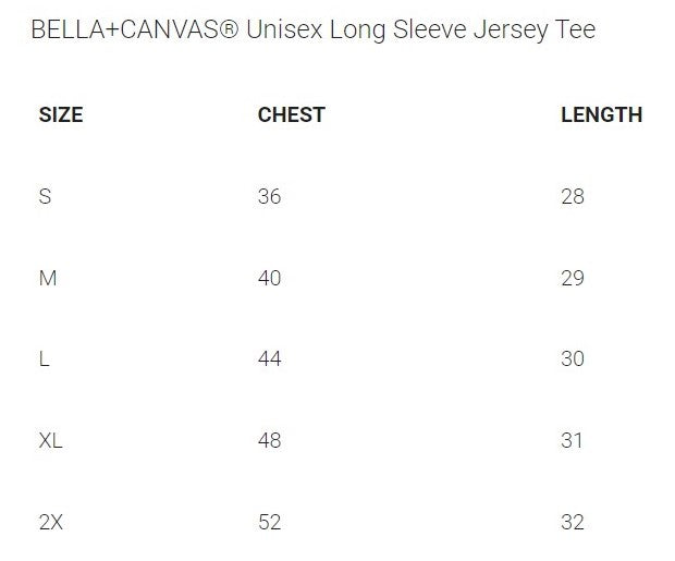 BELLA+CANVAS Unisex Long Sleeve Jersey Tee - Fenton XC
