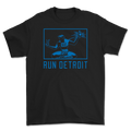 Run Detroit T-Shirt Black and Honolulu Blue