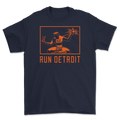 Run Detroit T-Shirt Navy and Orange