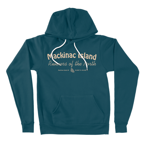Mackinac Island 'Runners of the North' Hooded Sweatshirt Dark Turkouise