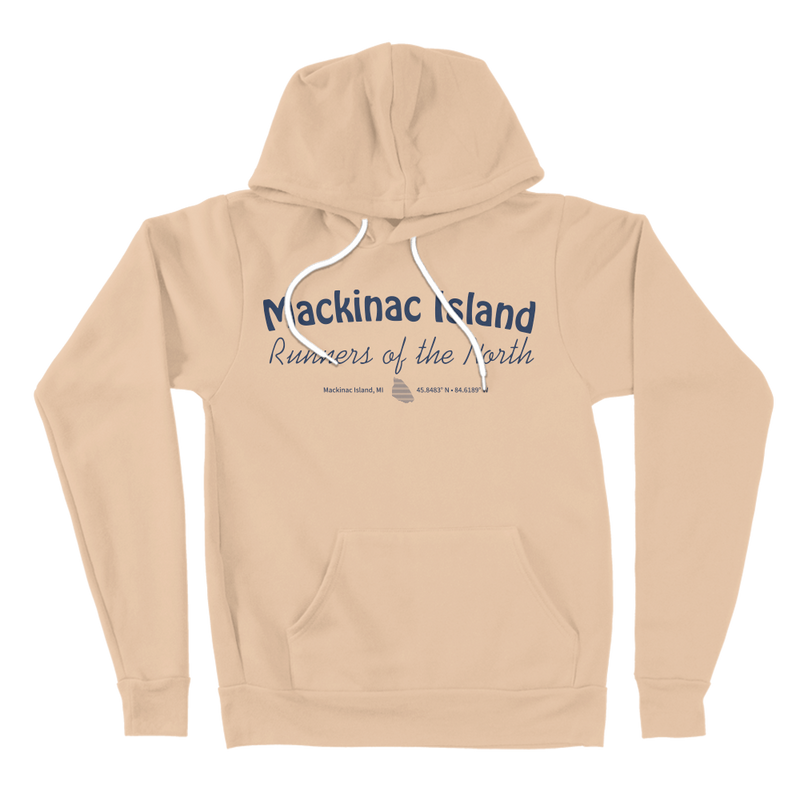 Mackinac Island 'Runners of the North' Hooded Sweatshirt Sand Dune