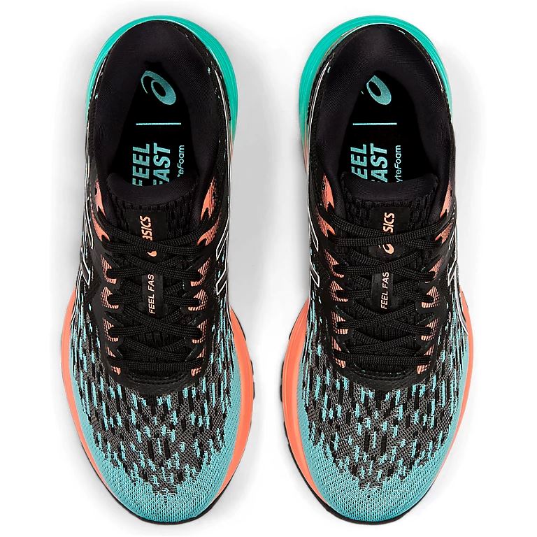 Asics Women's Dynaflyte 4 (Black/Ice Mint) - Bauman's Running & Walking Shop