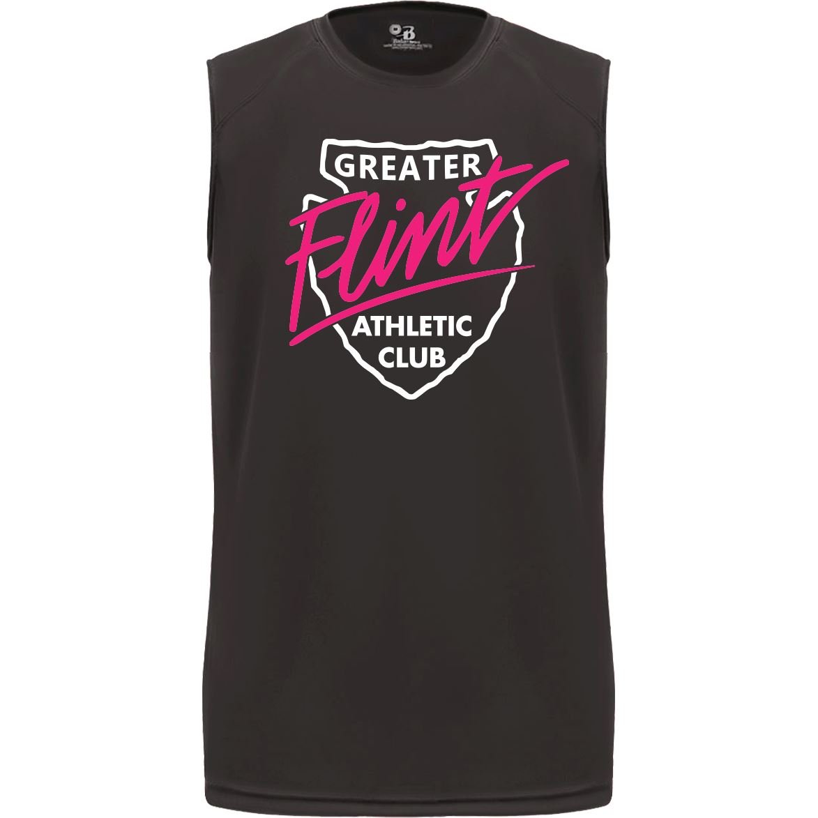 B-Core Black - Sleeveless Tee - GFAC Pink Flint - Bauman's Running & Walking Shop