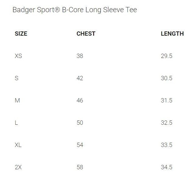 B-Core Long Sleeve Performance Tee- Linden Little League - Bauman's Running & Walking Shop