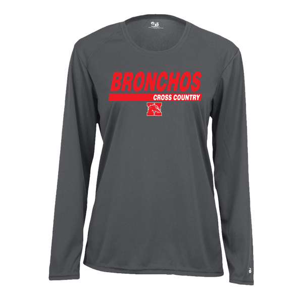 B-CORE Women's Tech Long Sleeve - Bronchos XC - Bauman's Running & Walking Shop