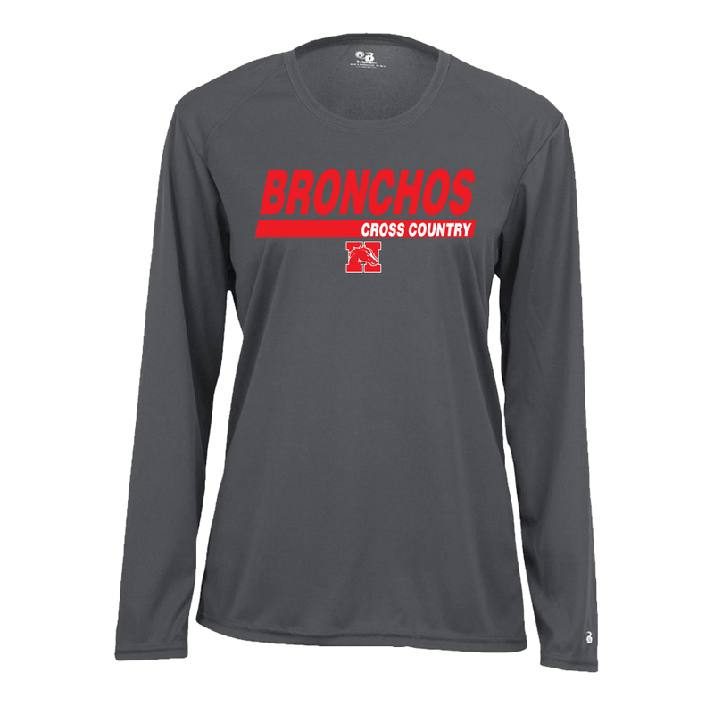 B-CORE Women's Tech Long Sleeve - Bronchos XC - Bauman's Running & Walking Shop