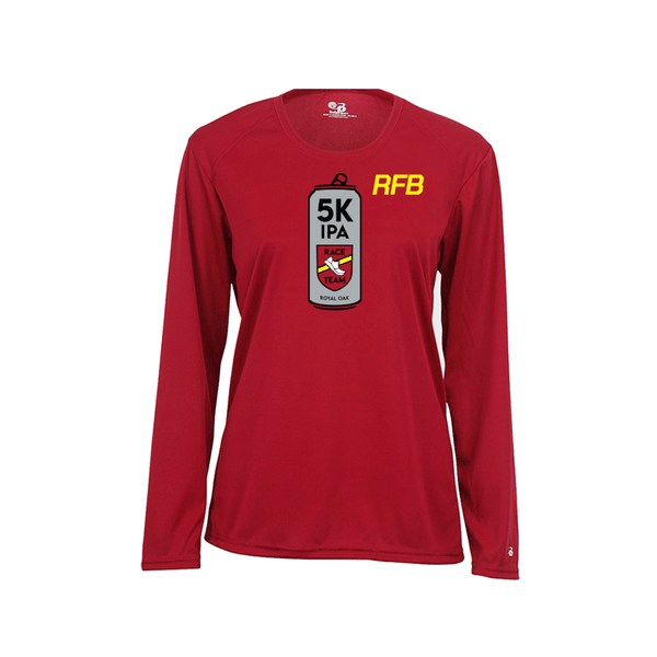 Badger Sport® Ladies B-Core Long Sleeve Tech Tee - RFB 5K IPA Race Team - Bauman's Running & Walking Shop