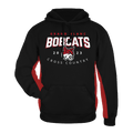 Badger Sport Unisex Performance Fleece Hood Black/Red - Bobcats 23