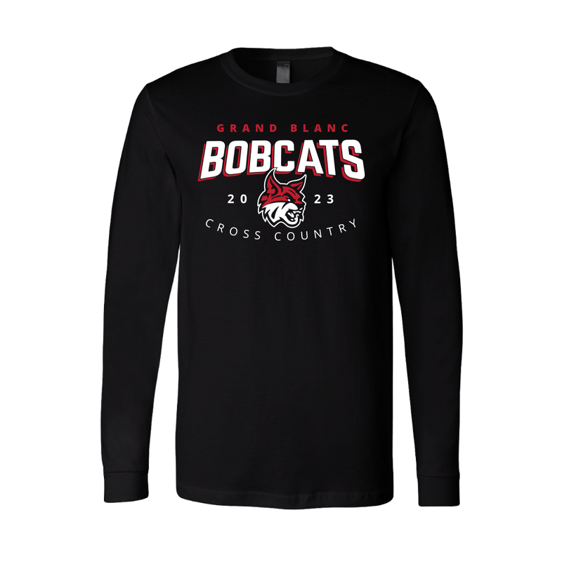 BELLA+CANVAS Unisex Long Sleeve Jersey Tee - Bobcats 23 - Bauman's Running & Walking Shop