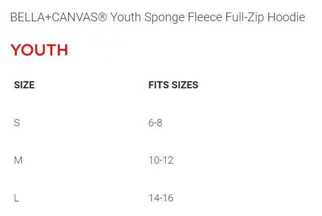 BELLA+CANVAS Unisex Sponge Fleece Full-Zip Hoodie FT&F - Bauman's Running & Walking Shop