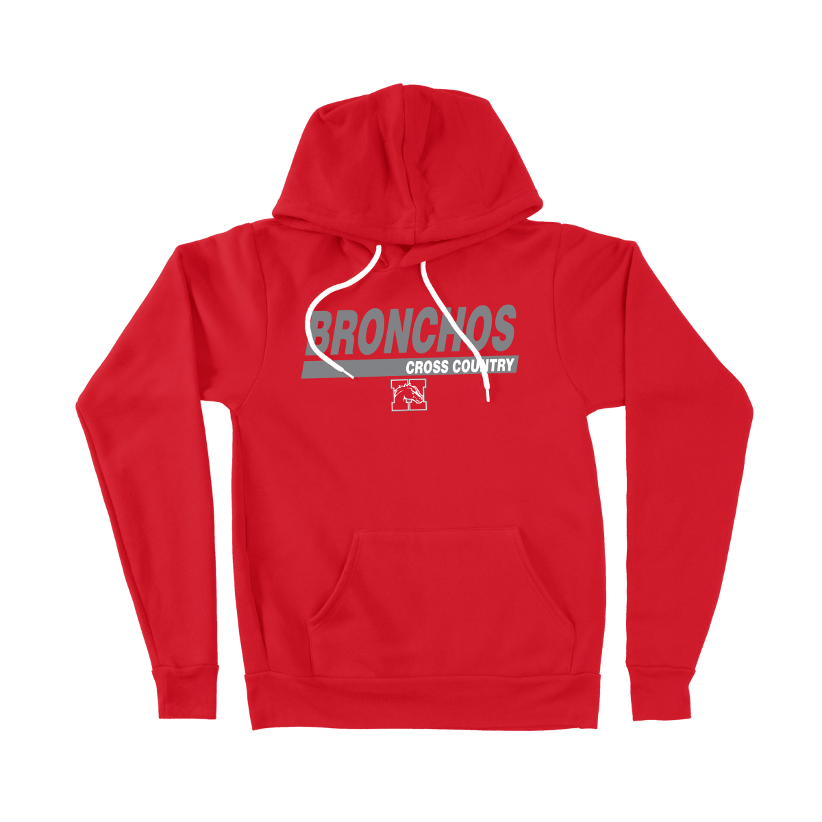 BELLA+CANVAS Unisex Sponge Fleece Pullover Hoodie - Bronchos XC - Bauman's Running & Walking Shop