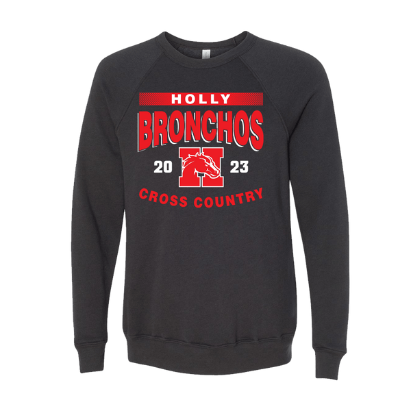 BELLA+CANVAS Unisex Sponge Fleece Raglan Sweatshirt - Holly XC 23 - Bauman's Running & Walking Shop