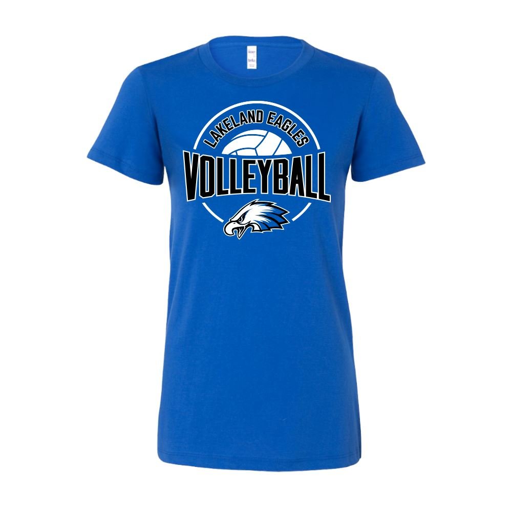 BELLA+CANVAS Women's "Lakeland Volleyball" Slim Fit Tee - Bauman's Running & Walking Shop