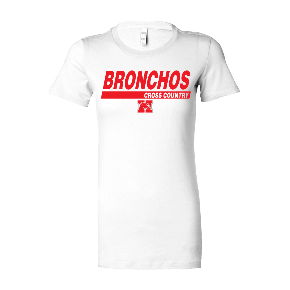 BELLA+CANVAS Women's Slim Fit Tee - Bronchos XC - Bauman's Running & Walking Shop