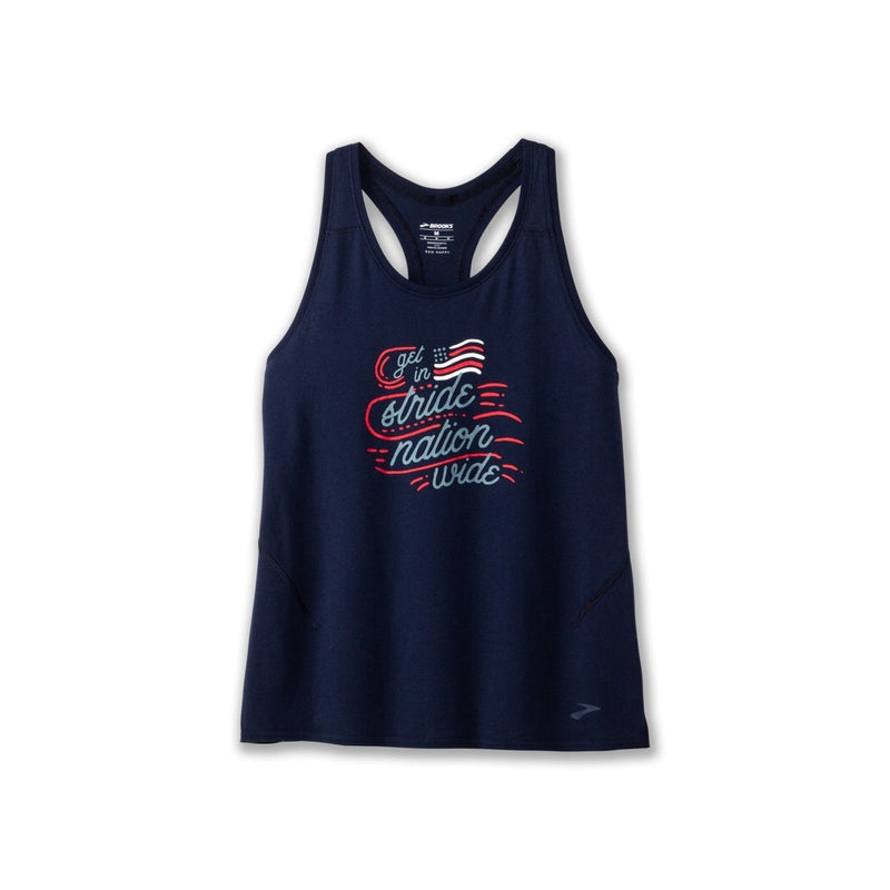 Brooks Running Women's Distance Tank 2.0 Running Tops RUN USA - Bauman's Running & Walking Shop