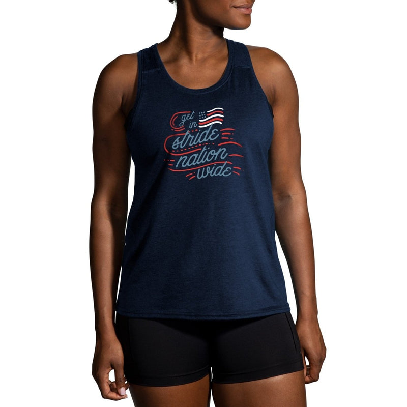 Brooks Running Women's Distance Tank 2.0 Running Tops RUN USA - Bauman's Running & Walking Shop