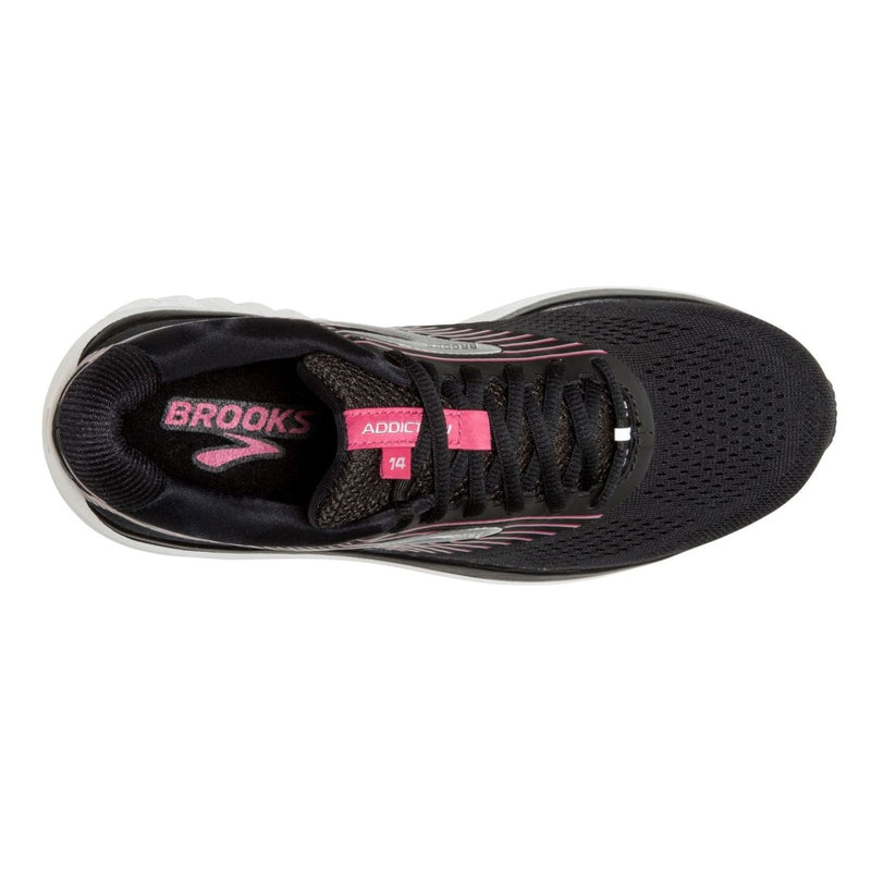 Brooks Women's Addiction 14 (Black/Hot Pink/Silver) - Bauman's Running & Walking Shop