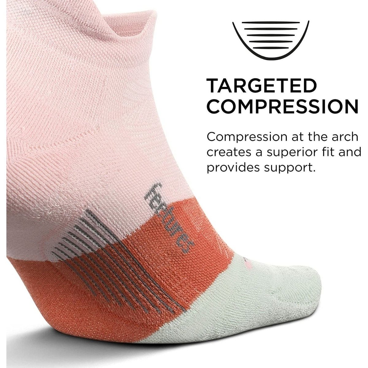 Feetures Elite Max Cushion No Show Tab - Bauman's Running & Walking Shop