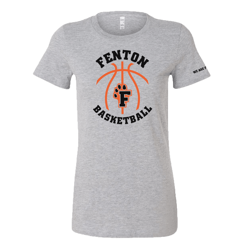 Fenton Basketball - Athletic Heather - Ladies Favorite Tee - Bauman's Running & Walking Shop