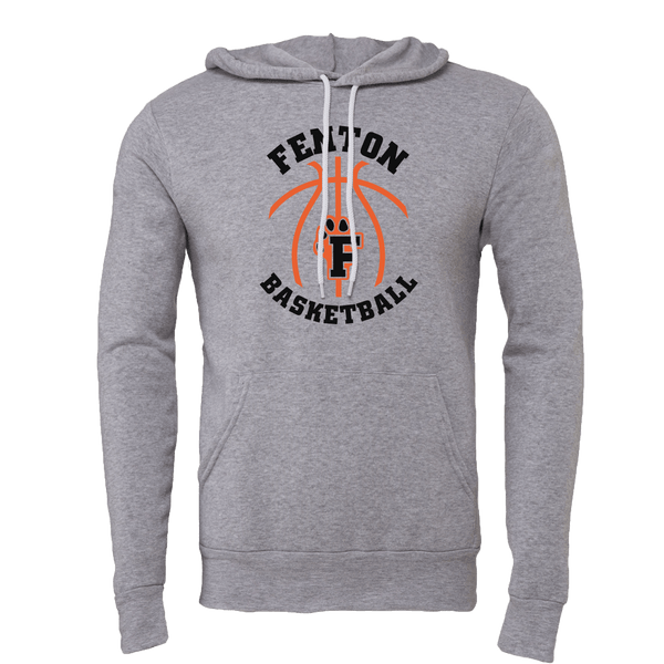 Fenton Basketball - Athletic Heather - Sponge Hoodie - Bauman's Running & Walking Shop